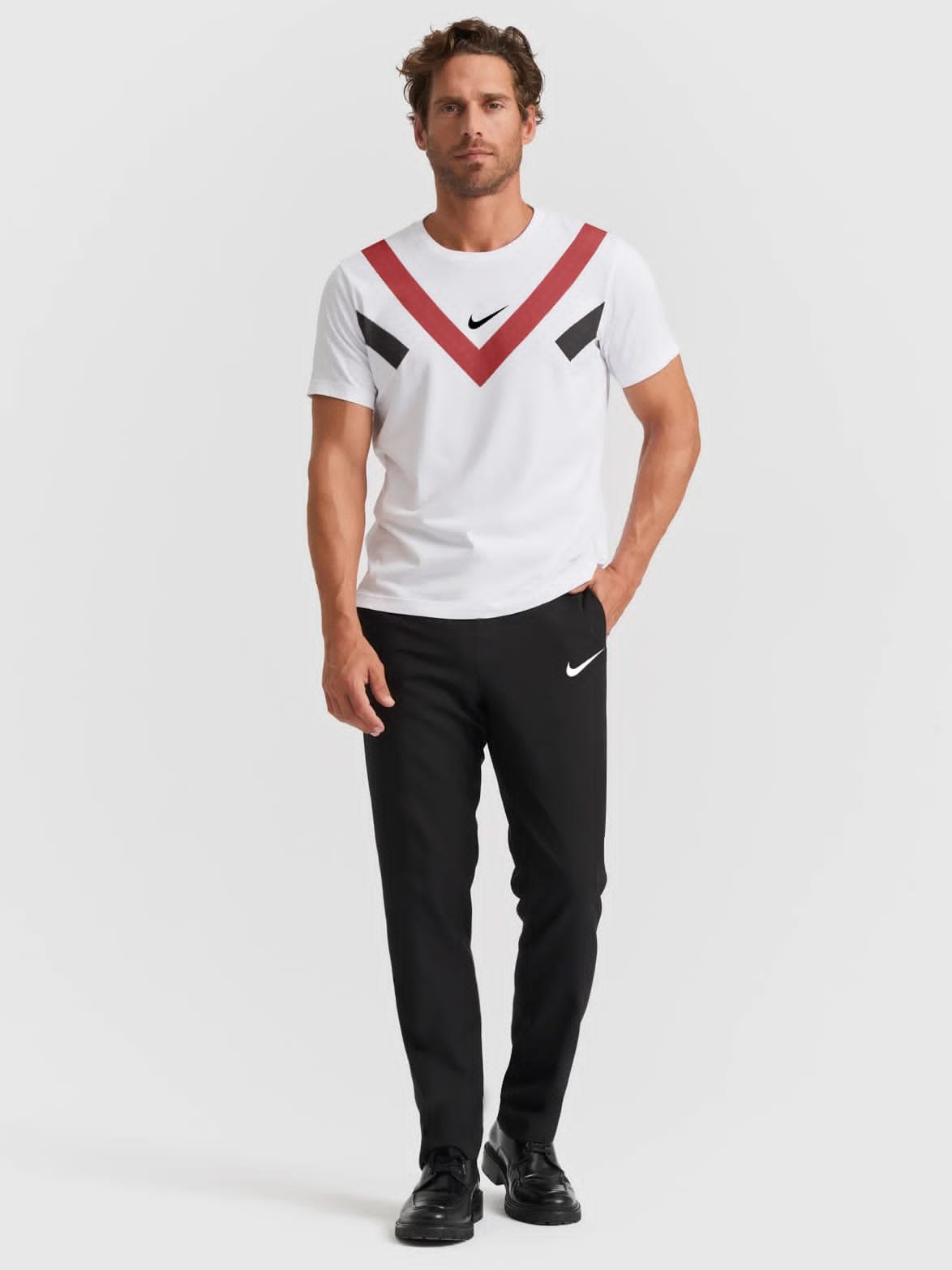 Nike Stylish Outfit For Men - White & Black